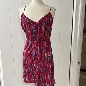 Chic Striped Red and Blue Mini Dress